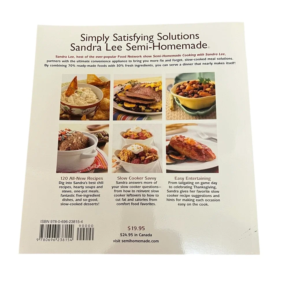 Sandra Lee Semi Homemade‎ Slow Cooker Recipes 2 Cookbook Food Network